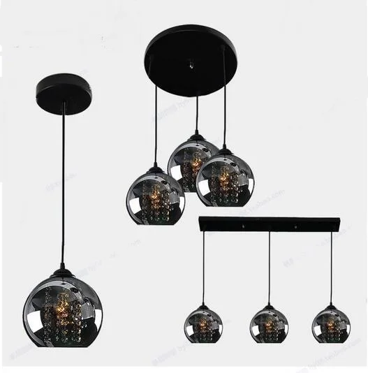 

3 Heads Black pendant lights sail lang restaurant three word chassis led creative stage crystal pendant lamp MING