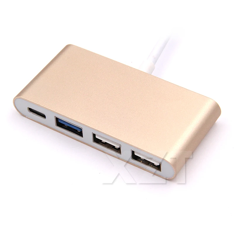 Новинка, хит, мини USB кабель, адаптер, usb-хаб, type C, type C/USB 3,0, 2 порта USB 2,0 для телефона, кабель для Macbook PC