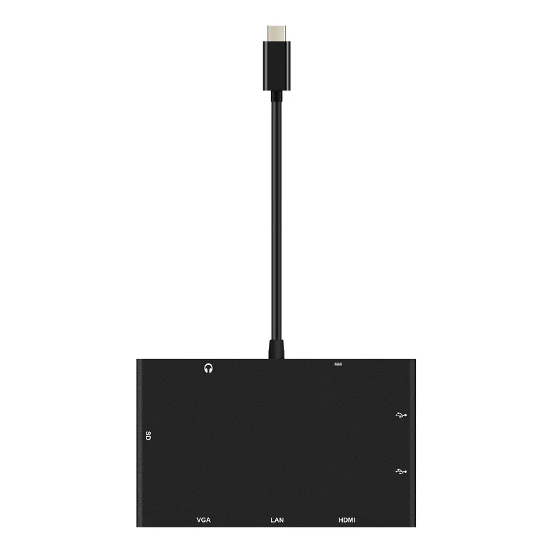 USB C 3 1 Тип концентратор к HDMI VGA RJ45 Gigabit Ethernet коммутатор SD кард ридер 5 мм аудио c PD