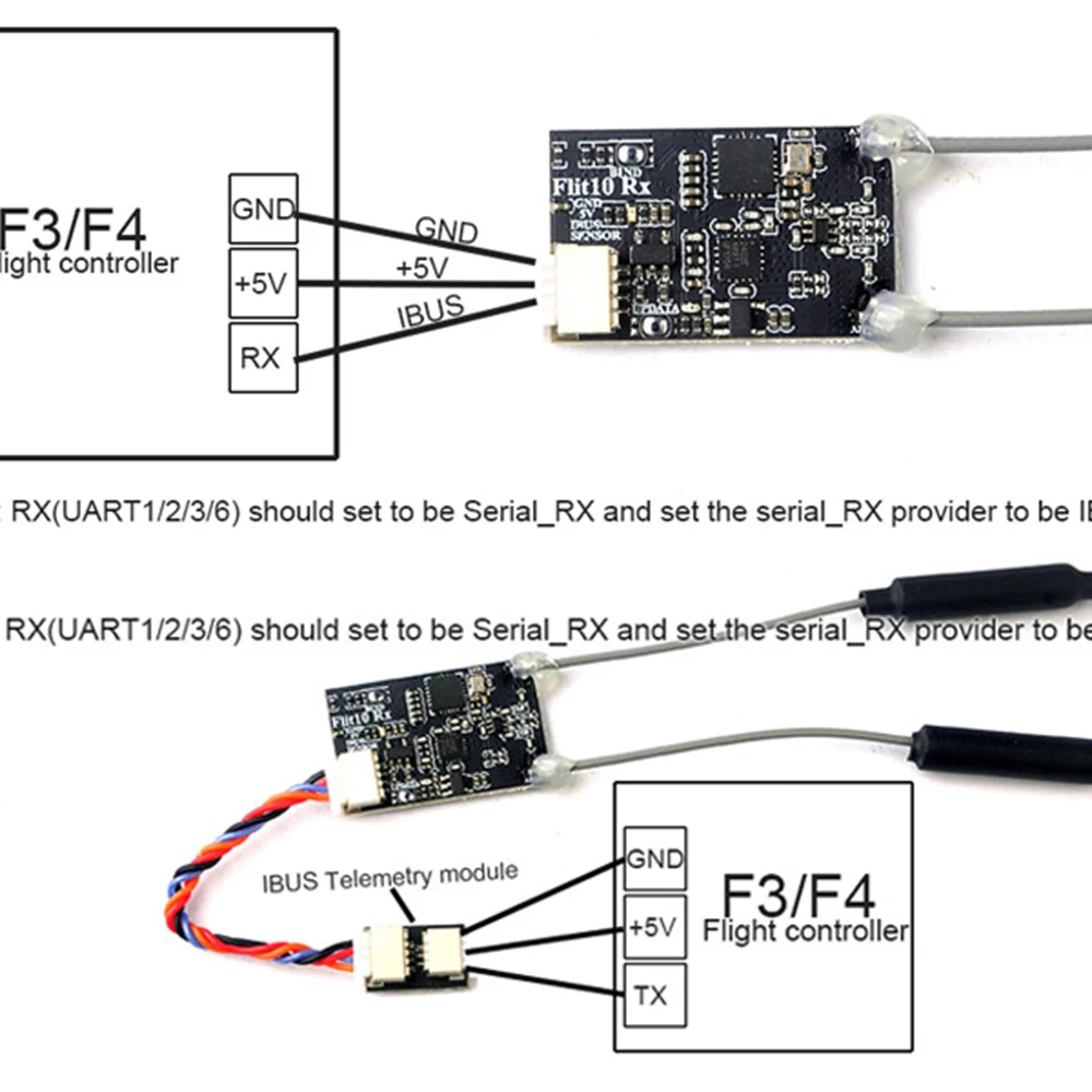 Flit10 2,4G 10CH микротелеметрический Flysky совместимый Ibus RC приемник для FS-I6X FS-i6S Turnigy Evolution RC FPV гоночный Дрон