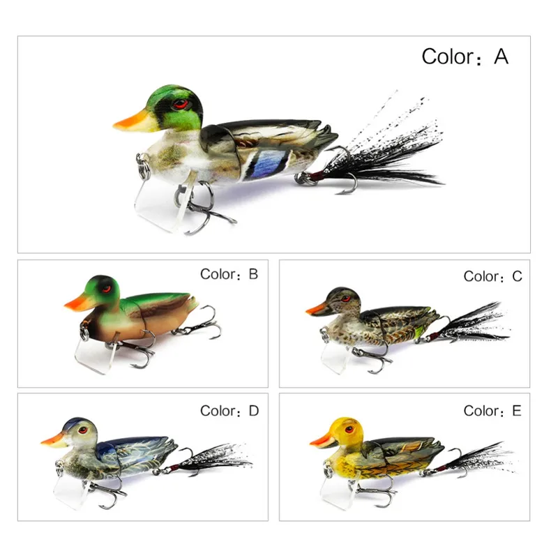 

2019 DUCK Fishing Lure Floating Artificial Bait Plopping and Splashing Feet Hard Fishing Tackle Geer fishing lures