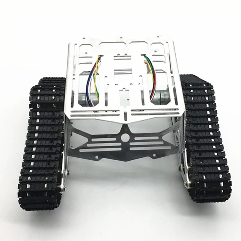 

DIY Tracked Robot CNC Aluminum alloy Chassis Intelligence Car Platform with Dual DC Motor with Encoder for Robot