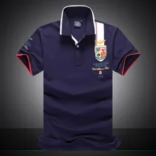 Air Force one, высокое качество, Мужская рубашка поло с вышивкой, брендовая мужская Модная хлопковая рубашка поло с коротким рукавом, дышащие топы, футболка 6XL