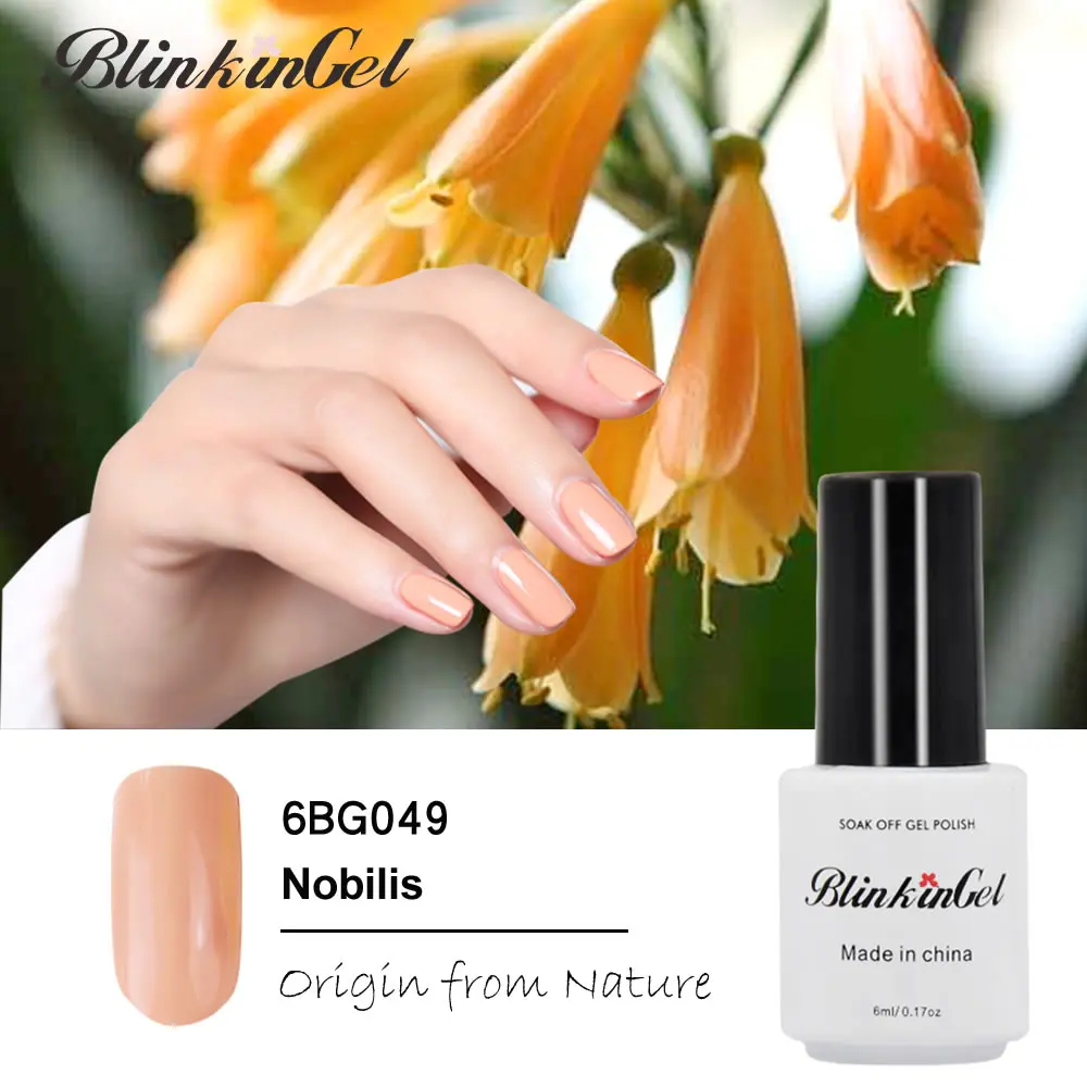 049 BlinkinGel 1 шт полимер УФ-гель для ногтей неоновый блеск Nagellak Перманентный лак для ногтей в разных цветах 6 мл - Цвет: 049