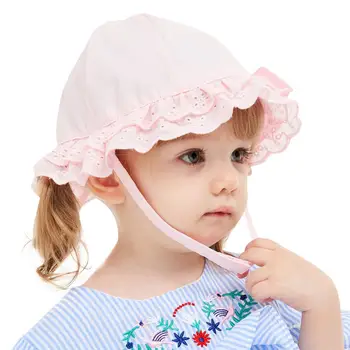 

Baby Girls Lace Bowknot Beach Cap Princess Sunhat Protection Hats