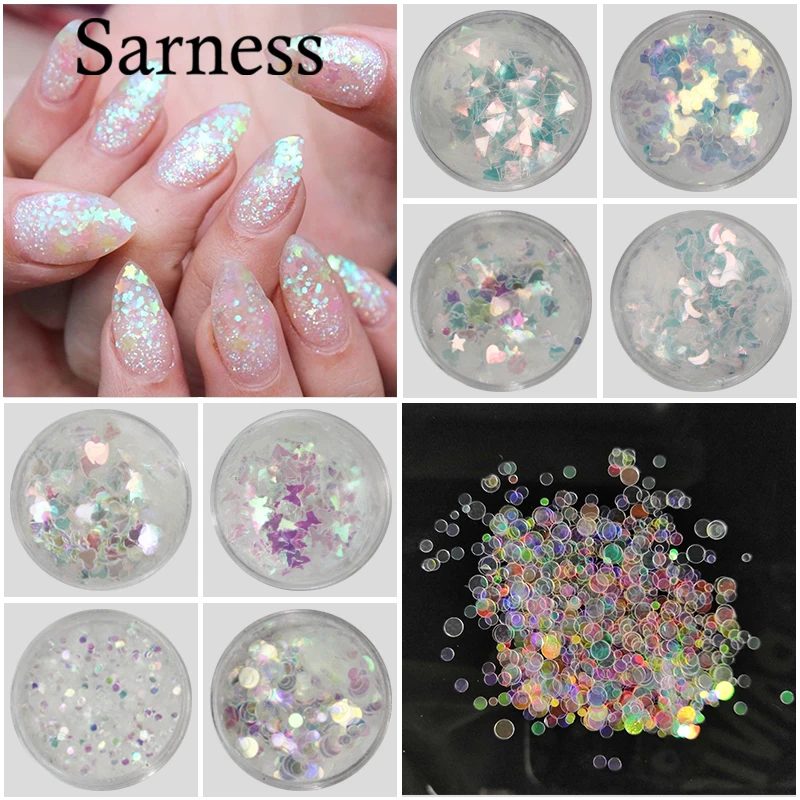 Sarness NEW 3D Nail Art DIY Tools Multicolo Mini Glitter Powder Dust Decorations Paillette Stickers Jewelry |