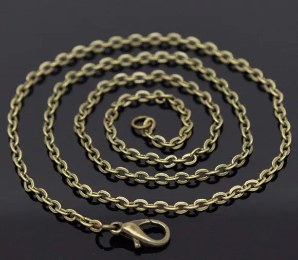 

Free shipping!!!! Bronze Tone Lobster Clasp Link Chain Necklaces 20"L