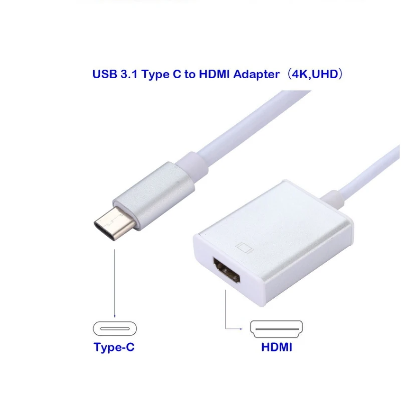 Antirr USB 3,1 type C к HDMI HDTV цифровой кабельный адаптер-переходник для Macbook PC Поддержка 4 K* 2 K высокая скорость до 10 Гбит/с