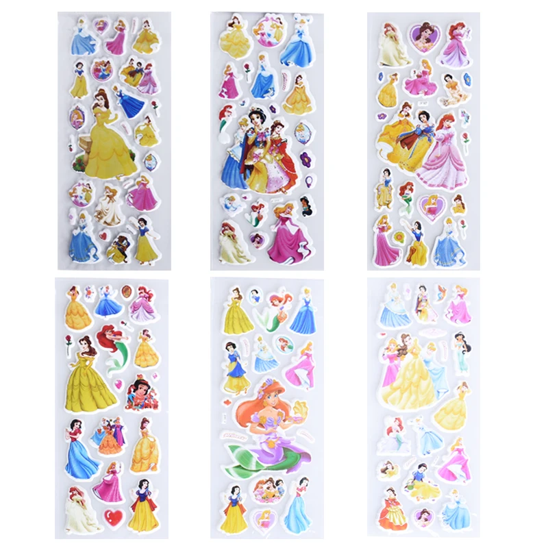 6 Sheets set cartoon Snow White cute stickers for kids rooms Home decor Diary Notebook Label