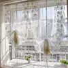 Junwell 1PC Terry Embroidery Lace Roman Curtain Iris Tectorum Maxim Emb Home Wave European Living Room Kitchen Balcony Voile ► Photo 1/6