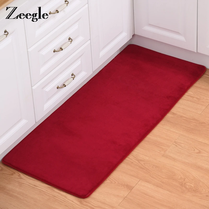 Zeegle Solid Kitchen Carpet Floor Mat Bedroom Bedside Mat Anti-Slip Doormat Bathroom Bath Mats Toilet Rugs Living Room Carpets Zeegle Solid Kitchen Carpet Floor Mat Bedroom Bedside Mat Anti-Slip Doormat Bathroom Bath Mats Toilet Rugs Living Room Carpets