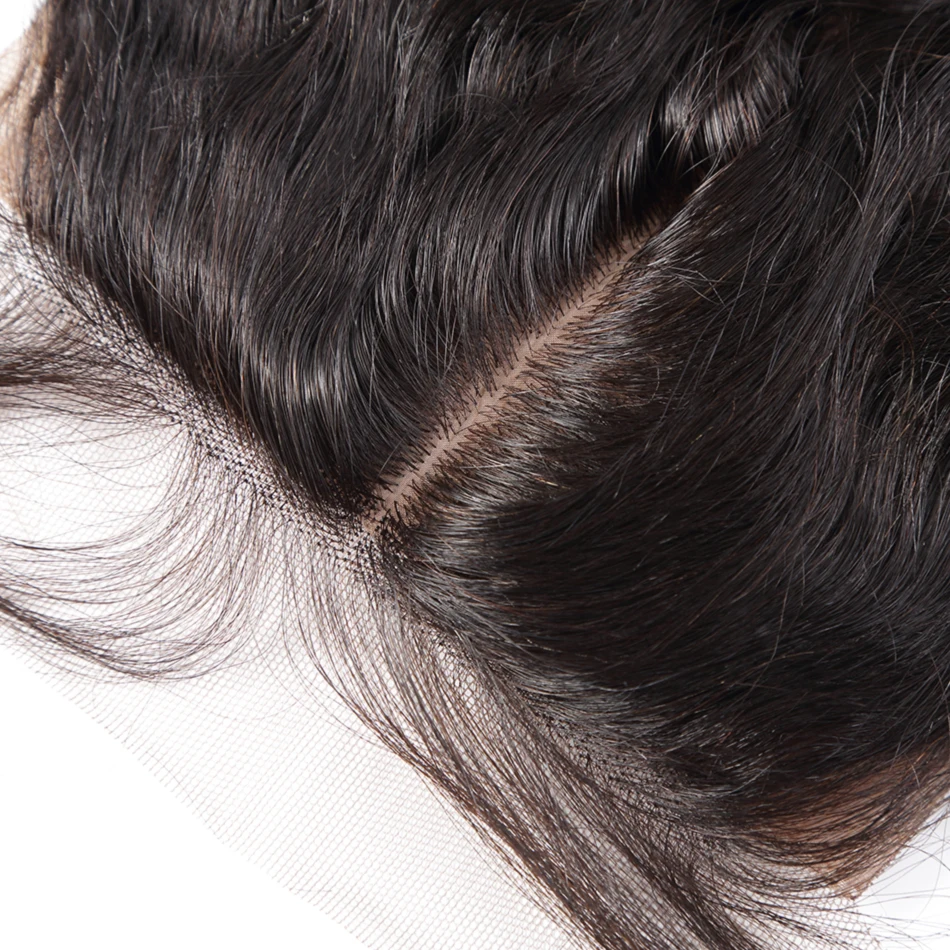 Rosabeauty бразильские глубокая волна шелковая основа закрытие Remy человеческие волосы закрытие 4x4 Siwss кружева с отбеленными узлами