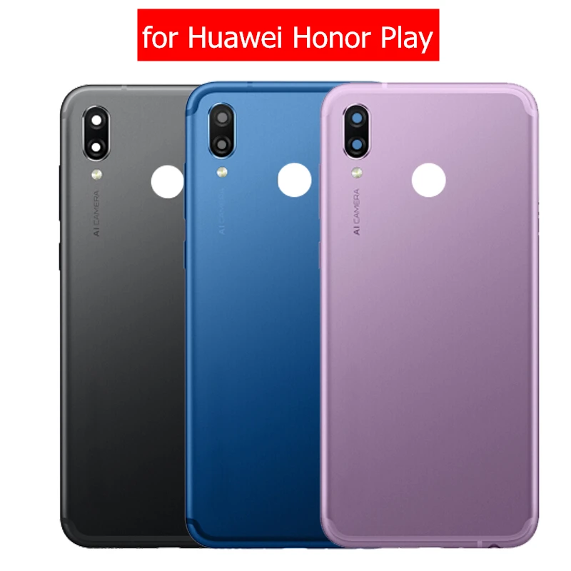 

for Huawei Honor Play Battery Back Cover Rear Housing Metal Door for Honor Play COR-AL10 Camera Glass Lens Repair Spare Parts