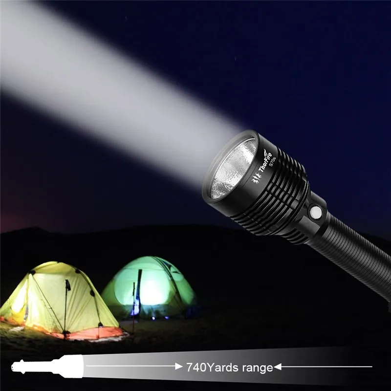 ThorFire S70S Waterproof XHP70 LED Flashlight 3960 lm 6 modes Long Distance Searchlight for Camping S70 Upgraded Version ThorFire S70S Waterproof XHP70 LED Flashlight 3960 lm 6 modes Long Distance Searchlight for Camping S70 Upgraded Version
