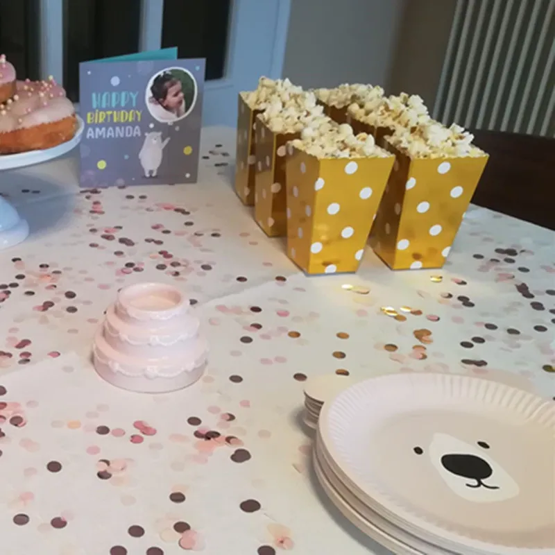 

24pcs Wedding Mariage Movie Party Tableware Gold Silver Paper Popcorn Boxes Pop Corn Chocolate Dragee Candy Sanck Favor Bags