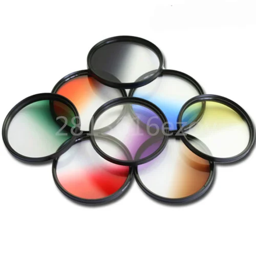 

7in 1set DSLR Camera Lens Color Filter Polarizer N2 Blue purple Filter 49 52 55 58 62 67 72 77 mm for canon nikon pentax sony
