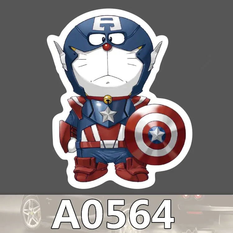 Bevle A0564 Doraemon Car Styling Waterproof Sticker for Cars Laptop