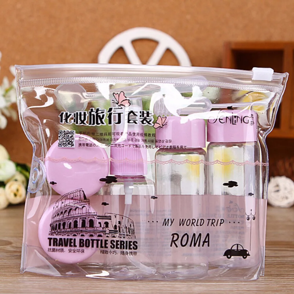 7pcs/SetTransparent Empty Eyeshadow Makeup Plastic Travel Mini Make Up