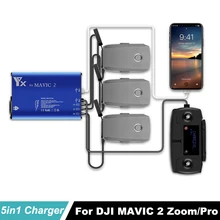 Mavic 2 Drone Battery Charger 5in1 Charging Hub With USB port for DJI Mavic 2 Zoom/Pro Intelligent Battery drone accessories цена Mavic 2 Drone Battery Charger 5in1 Charging Hub With USB port for DJI Mavic 2 Zoom/Pro Intelligent Battery drone accessories цены онлайн