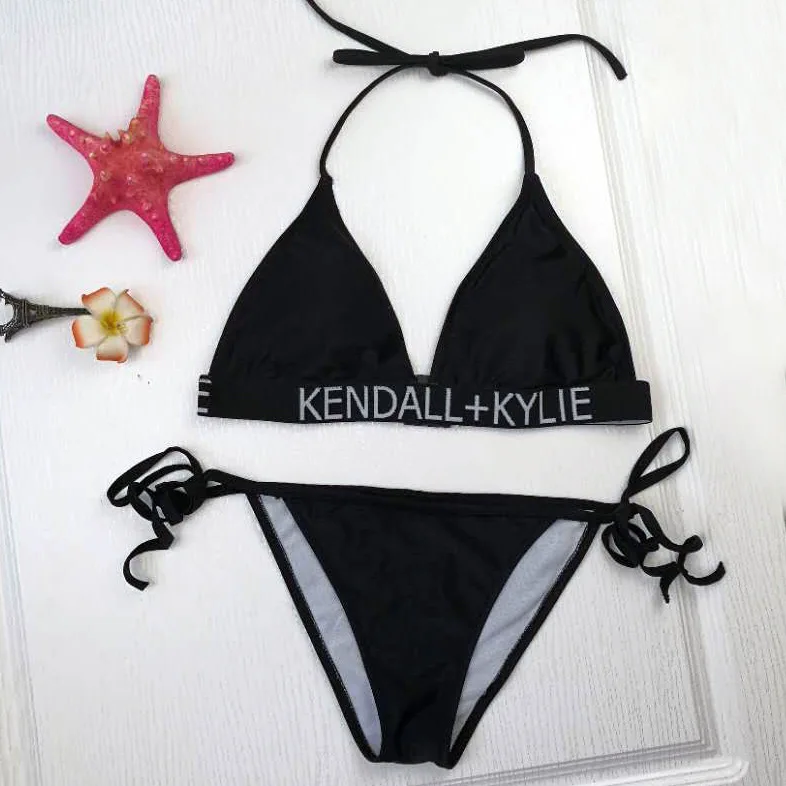 

New Sexy Crochet Bikini Swimwear Women Swimsuit Halter Retro Brazilian Bikini Set Bathing Suits Swim Wear Black bikini leagtha