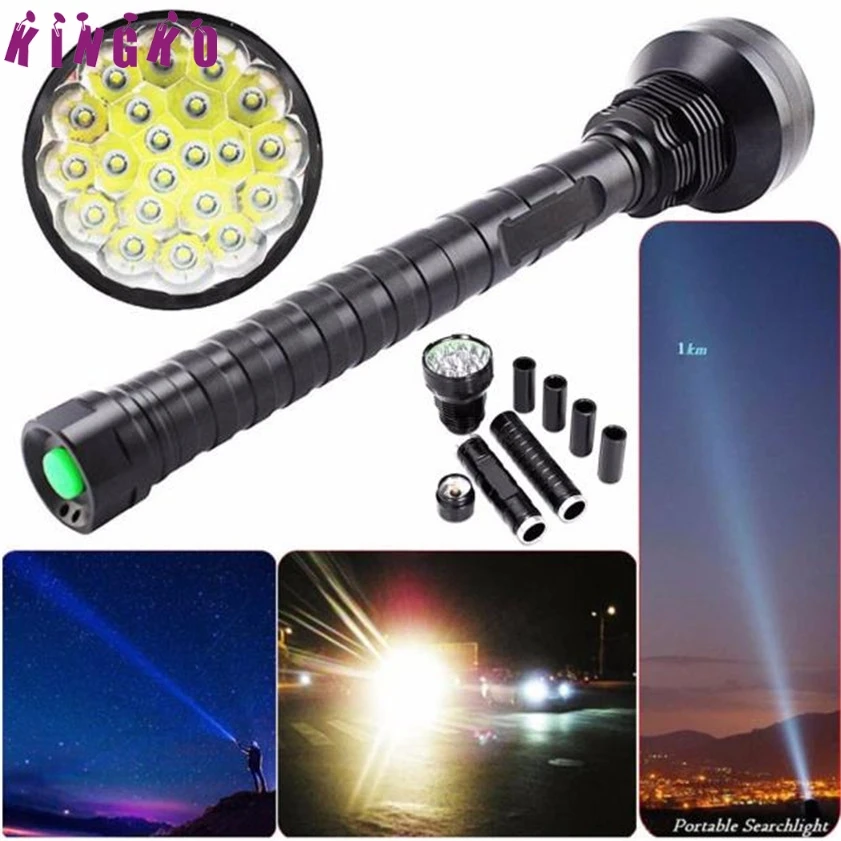 

High Quality 28000LM CREE XM-L LED 21x T6 Super Flashlight Torch Lamp Light 5Mode 26650 18650