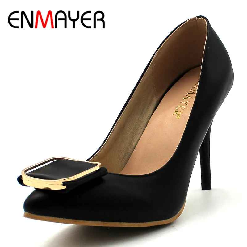 

ENMAYER High Heels Pointed Toe Spring&Autumn Pumps Shoes Woman Plus Size 34-43 Thin Heels Party Wedding Shoe Lady Pumps Sexy