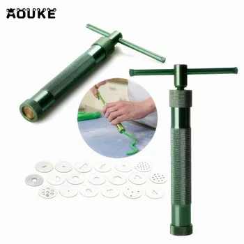

20 Dics Top Quality Stainless Steel Sugar Paste Extruder Craft Gun Craft Fondant Cake Sculpture Polymer Clay Tools