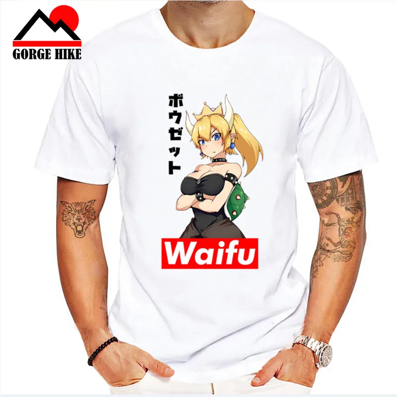 Японская рубашка Waifu homme Сексуальная футболка с аниме Ahegao Мужская Уличная одежда