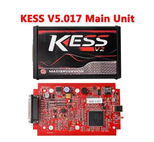 Онлайн Красный ЕС Версия KESS V5.017 V2.47 без жетонов лимит Kess Master HW 5,017 Kess V2 OBD2 менеджер тюнинговый комплект 5017 ECU программист - Цвет: Red PCB Main Unit