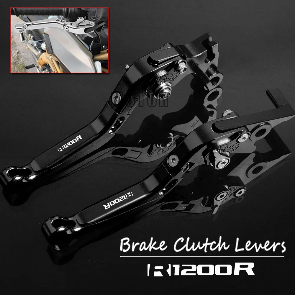 

Motorcycle CNC Aluminum Foldable Brake Clutch Levers For BMW R1200R Adjustable Folding Extendable Handle Lever R 1200 R1200 R