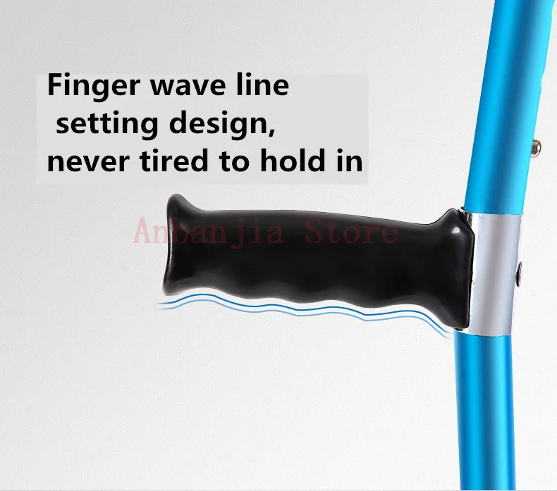 Injure Help Walk Stick Protect Lightweight Height Adjustable Aluminum Alloy Arm Crutch (2)