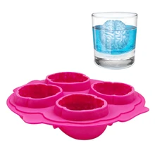 4-полость поднос кубика льда силиконовая форма для льда «производитель кубиков творческий форма для изготовления мороженого для лета для вечеринок коктейлей виски инструмент