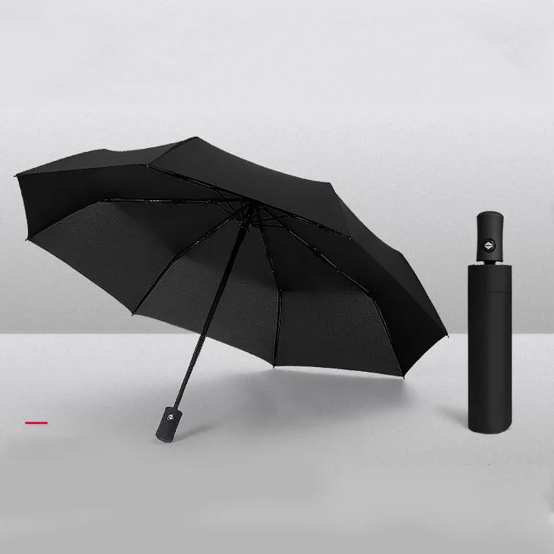 

Black Coating 8 Bones Automatic Umbrella UV Shading Rainy Day Waterproof Strong Protective Dustproof Rain Umbrellas 3 Folding