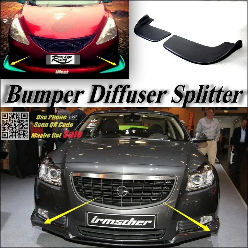 Car Splitter Diffuser Bumper Canard Lip For Opel Insignia 2008~2016 Tuning Body Kit  Front Deflector Car Flap Fin Chin Reduce