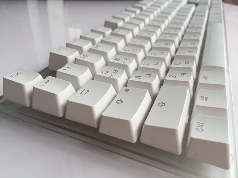 Корейские персонажи 108 клавиш ANSI макет ABS подсветка Keycap OEM профиль для Cherry MX переключатели Механическая игровая клавиатура - Цвет: Белый