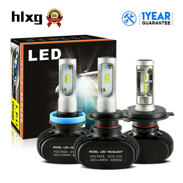 HLXG h7 led Mini CANBUS H4 12V H11 H1 H8 H9 6000K Bulb 12000LM Light Car  Headlight lampada 9005 HB3 9006 HB4 lamp - AliExpress