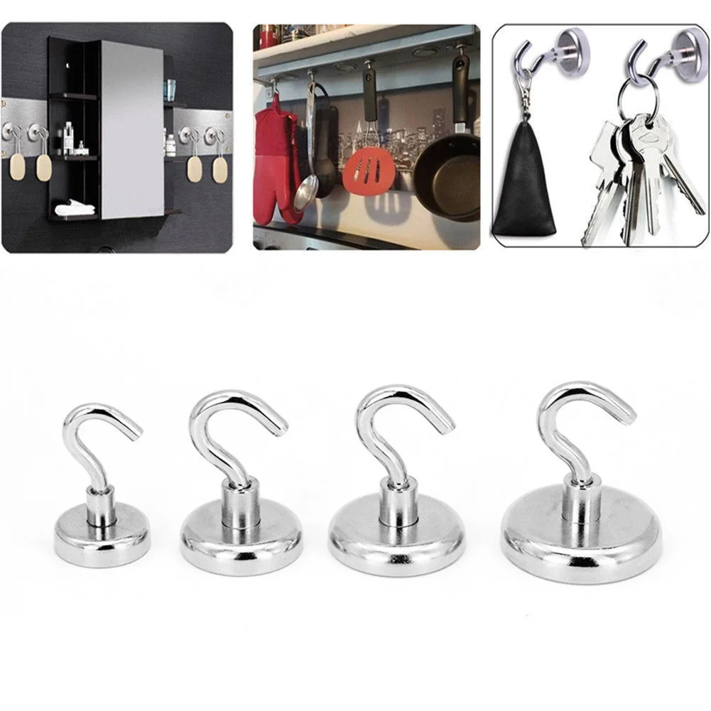 

Strong Magnetic Hook Mini Heavy Duty Hanger Durable For Home Kitchen Refrigerator XB 66