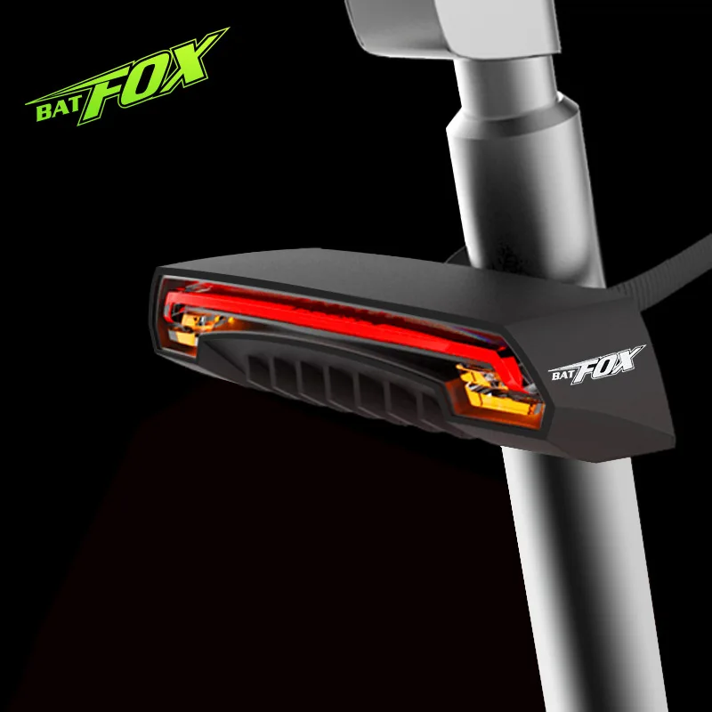 

BATFOX  Intelligent Remote Bicycle Tail Light Waterproof laser LED Bike light 5 Modes Usb Warning bicycle light bike accessories