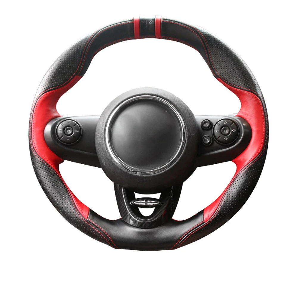 

Hand Sewing Leather Steering Wheel Covers Perfect Fit For Mini Cooper One d JCW S F55 F56 F60 Countryman Accessories