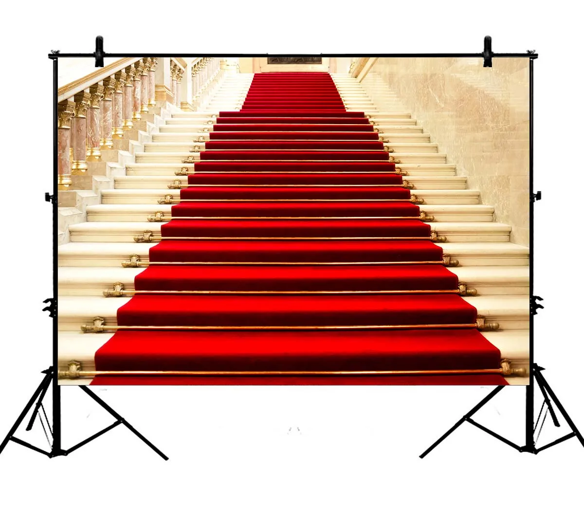 5x7ft Red Carpet Stairs Wedding Decorations Polyester Photo Background Portrait Backdrop 5x7ft Red Carpet Stairs Wedding Decorations Polyester Photo Background Portrait Backdrop