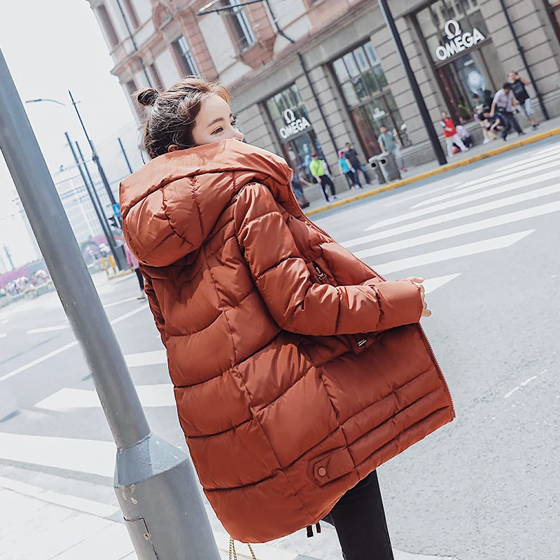 Зимняя женская куртка дизайн осеннее зимнее пальто Женская куртка женские парки верхняя одежда пуховик зимняя куртка Женское пальто - Цвет: caramel colour