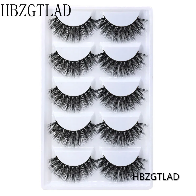 

2018 NEW 5 pairs 100% Real Mink Eyelashes 3D Natural False Eyelashes 3d Mink Lashes Soft Eyelash Extension Makeup Kit Cilios 807