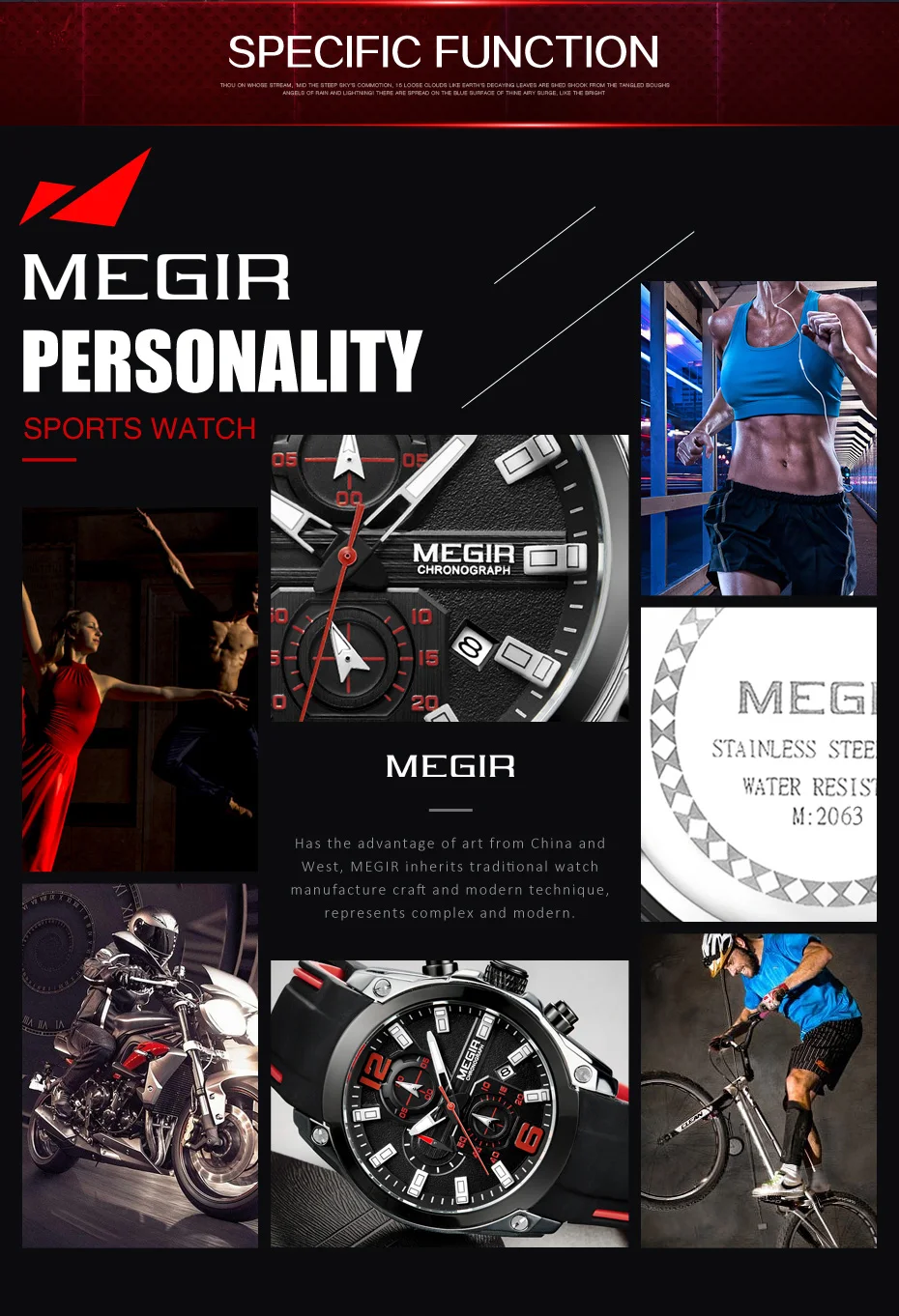 Топ люксовый бренд MEGIR мужские модные хронографы аналоговые кварцевые часы военный силиконовый ремешок водонепроницаемые часы Relogio Masculino