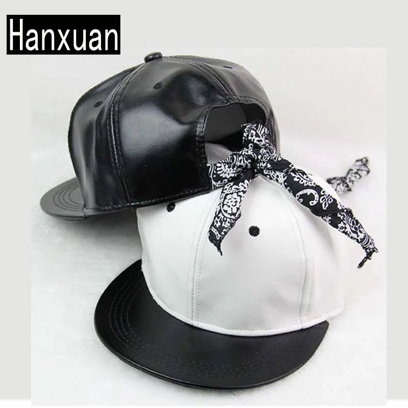 2015 Women Bandana Snapback Fashion Cashew Flower bandanas PU Leather