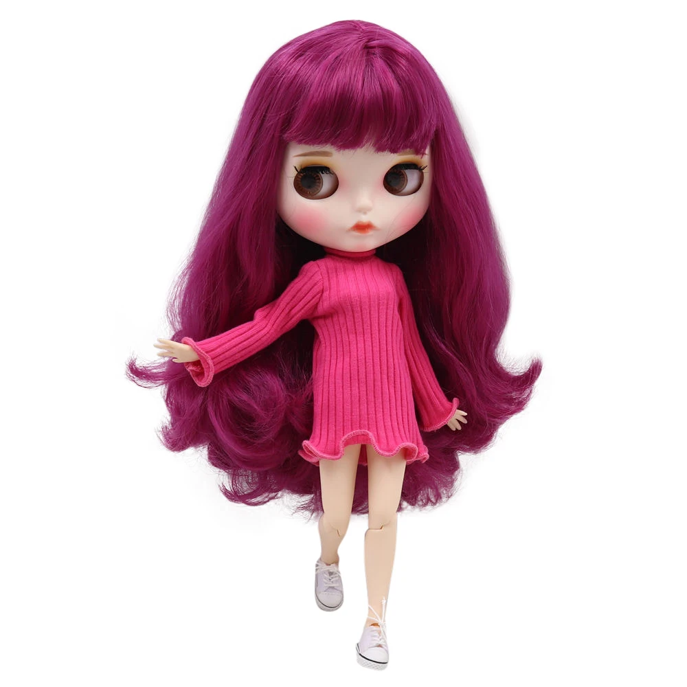 Ледяной DBS Blyth кукольные 1/6 bjd из белой кожи шарнирное тело милые розовые вьющиеся