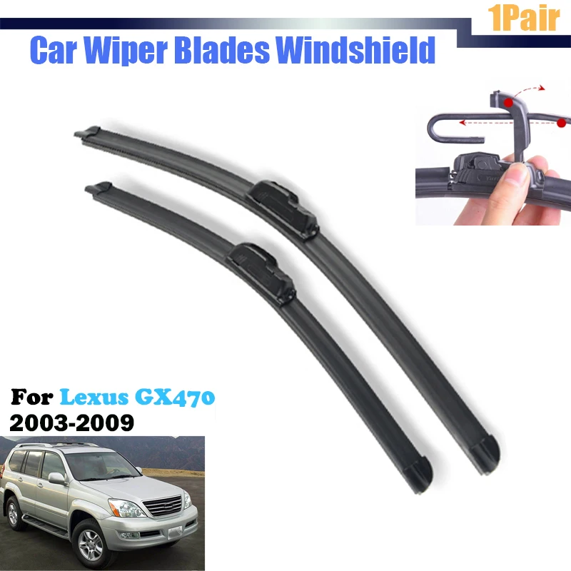 2Pcs Vehicle Front Windscreen Wiper Blades Frameless Car Soft Rubber