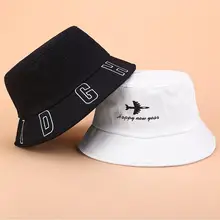 Шляпа-ведро с вышивкой самолета для мужчин и женщин, шляпа рыбака в стиле хип-хоп, шляпа Панама Боб для взрослых, летняя шляпа для влюбленных