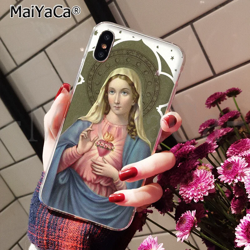 MaiYaCa Virgin Mary Christian Рождество Новое поступление черная ячейка чехол для телефона iphone 11 pro 8 7 66S Plus X XS MAX 5s SE XR