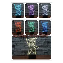 HOT SALE Star War 3D LED USB Lamp Vader Figure Master Yoda Jedi Leader Sword 7 Colors Changing Night Light Table Bulb Decor T
