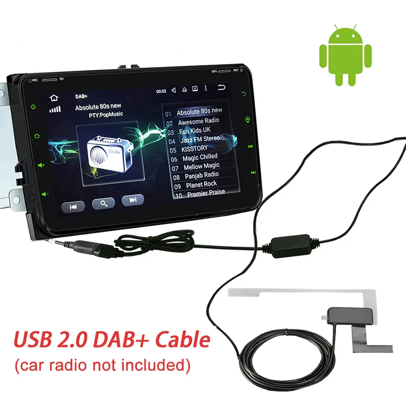 Новый dab android usb для универсального автомобиля DVD DAB автомобильный Радио тюнер